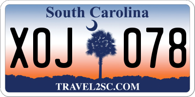 SC license plate XOJ078