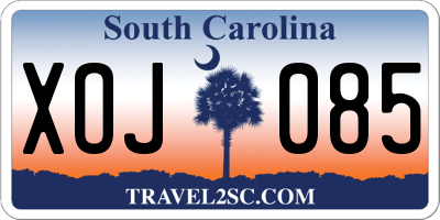 SC license plate XOJ085