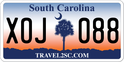 SC license plate XOJ088