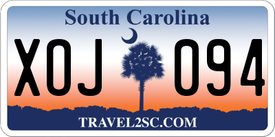 SC license plate XOJ094