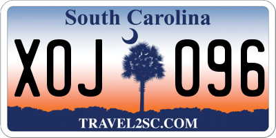 SC license plate XOJ096