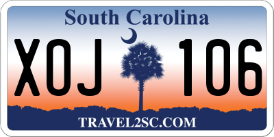 SC license plate XOJ106