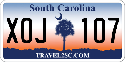 SC license plate XOJ107