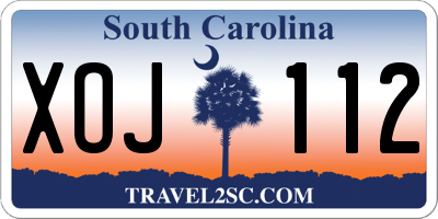 SC license plate XOJ112