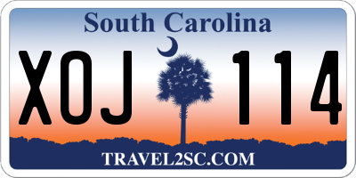 SC license plate XOJ114