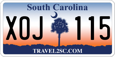SC license plate XOJ115