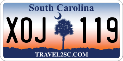 SC license plate XOJ119