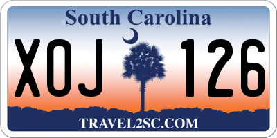 SC license plate XOJ126