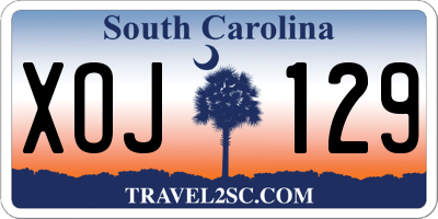 SC license plate XOJ129