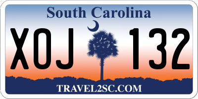 SC license plate XOJ132