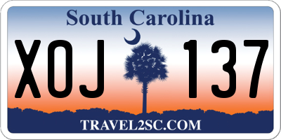 SC license plate XOJ137