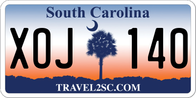 SC license plate XOJ140