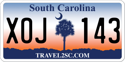 SC license plate XOJ143