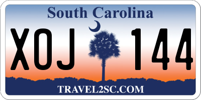 SC license plate XOJ144