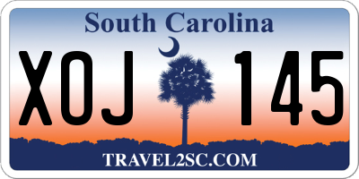 SC license plate XOJ145