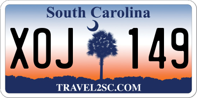 SC license plate XOJ149