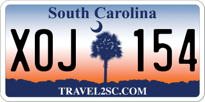 SC license plate XOJ154