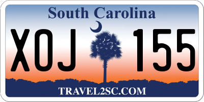 SC license plate XOJ155