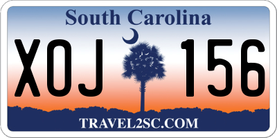 SC license plate XOJ156