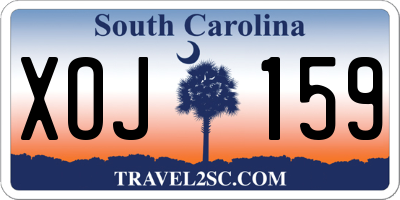 SC license plate XOJ159