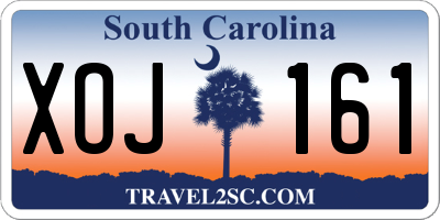 SC license plate XOJ161
