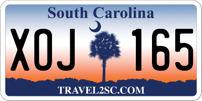 SC license plate XOJ165