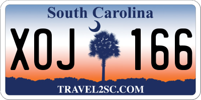 SC license plate XOJ166