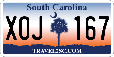 SC license plate XOJ167