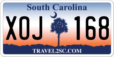SC license plate XOJ168