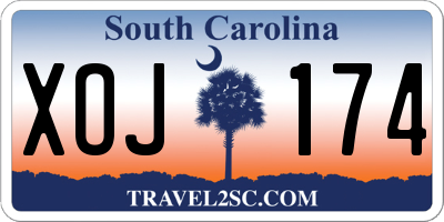 SC license plate XOJ174