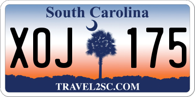 SC license plate XOJ175
