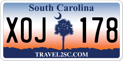 SC license plate XOJ178