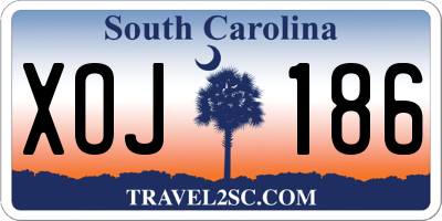 SC license plate XOJ186
