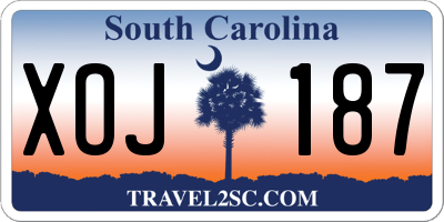 SC license plate XOJ187