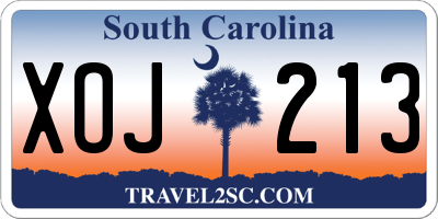 SC license plate XOJ213