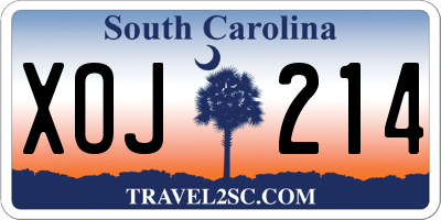 SC license plate XOJ214