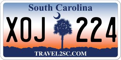 SC license plate XOJ224
