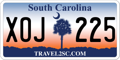 SC license plate XOJ225