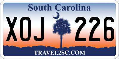 SC license plate XOJ226