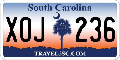 SC license plate XOJ236
