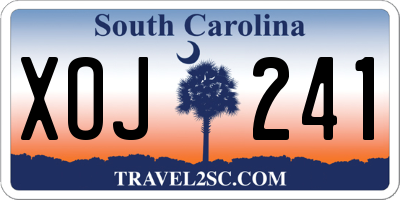 SC license plate XOJ241