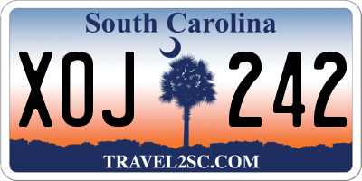 SC license plate XOJ242
