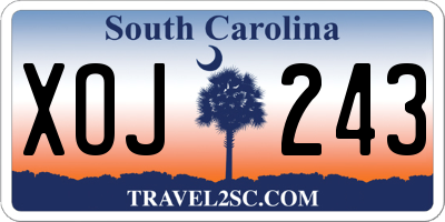 SC license plate XOJ243