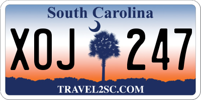 SC license plate XOJ247