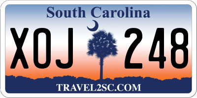 SC license plate XOJ248