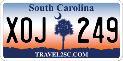 SC license plate XOJ249