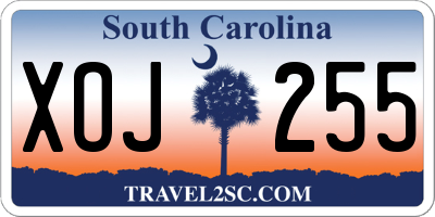 SC license plate XOJ255