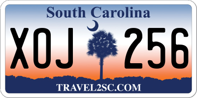 SC license plate XOJ256