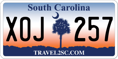 SC license plate XOJ257
