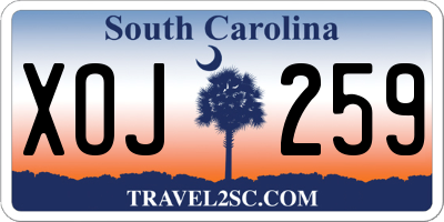 SC license plate XOJ259